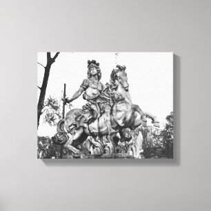 Equestrian statue of Louis XIV Canvas Print