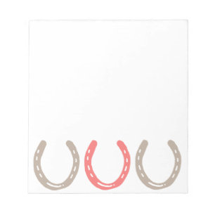 Equestrian Themed Horse Shoes Pattern Notepad