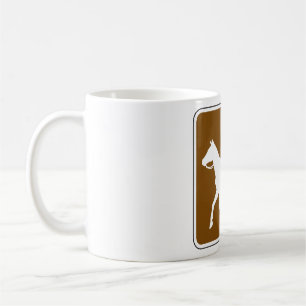 Equestrian Trail Riding Horse Silhouette Icon Coffee Mug