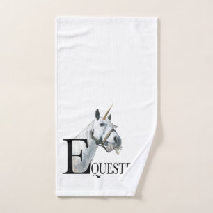Equestrian unicorn hand towel