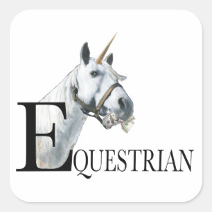 equestrian unicorn side eye stickers
