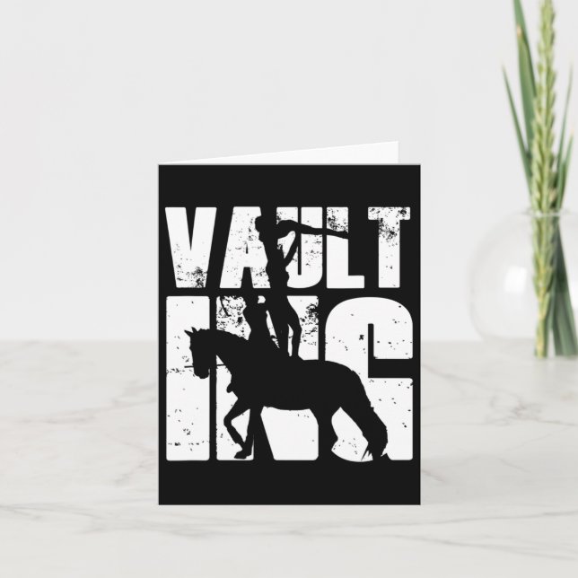 Equestrian Vaulting Horse Riding Dressage Horses R Card (Front)