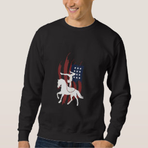Equestrian Vaulting Us Flag Horses I Vault Sweatshirt