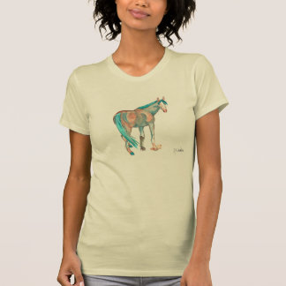 Equestrian Watercolor Abstract Horse Painting T-Shirt