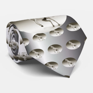 Equestrian White Mare Horse Tie