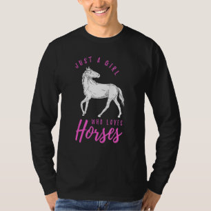 Equestrian Women Girls Hobby Animal Riding Horse T-Shirt