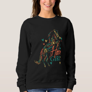 Equestrian Women Girls Horse Girl Horseback Ride H Sweatshirt