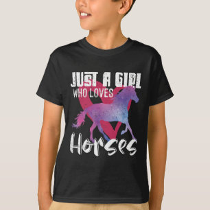 Equestrian Women Just A Girl Who Loves Horses Ridi T-Shirt
