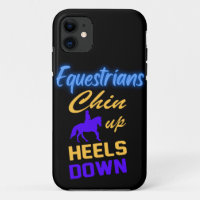 Equestrians Chin Up Heels Down in Blue Yellow