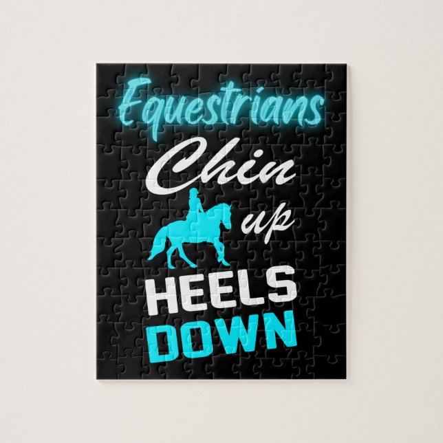 Equestrians Chin Up Heels Down   Jigsaw Puzzle (Vertical)