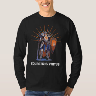 EQUESTRIS VIRTUS Knights Templar Motto T-Shirt