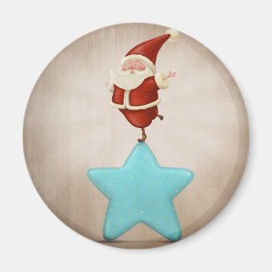 Equilibrist Santa Claus Magnet