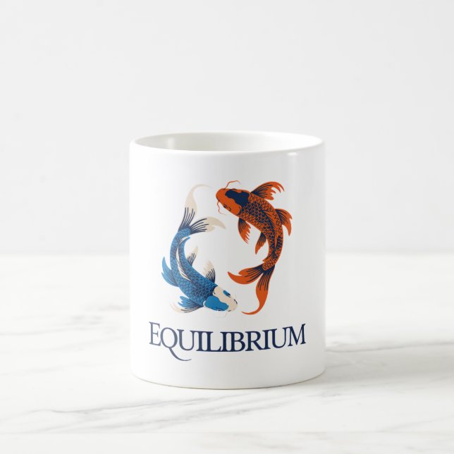Equilibrium – Japanese Koi Symbol of Balance Coffee Mug (Center)