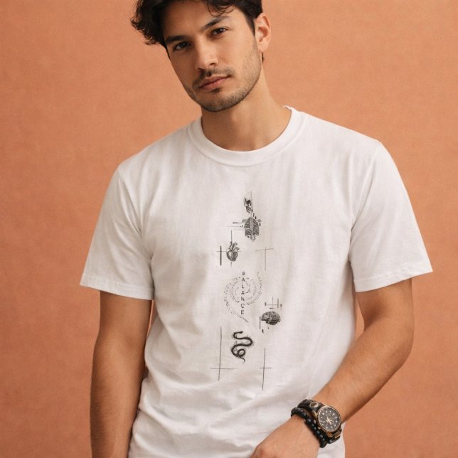 Equilibrium: Vertical Word Design T-Shirt (Creator Uploaded)