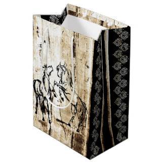 Equine Art Rearing Horses Medium Gift Bag