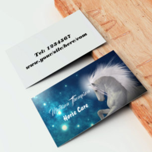 Equine Blue Horse Care Business Card