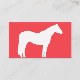 Equine Business Card Red Professional Looking