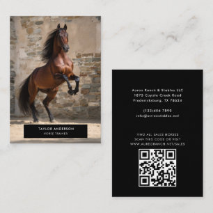 Equine Business Horse Trainer Equestrian Photo Card