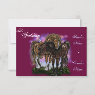 Equine Devotion~sunset horses invitations