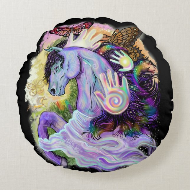 Equine Dreams Round Cushion (Front)