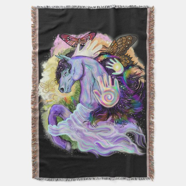 Equine Dreams Throw Blanket (Front Vertical)