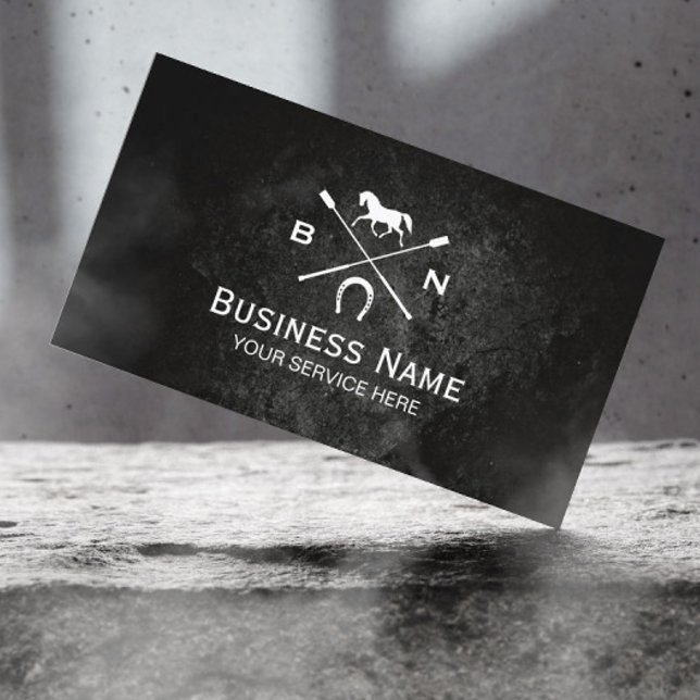 Equine Elegant Horseback Riding Equestrian Business Card (Creator Uploaded)
