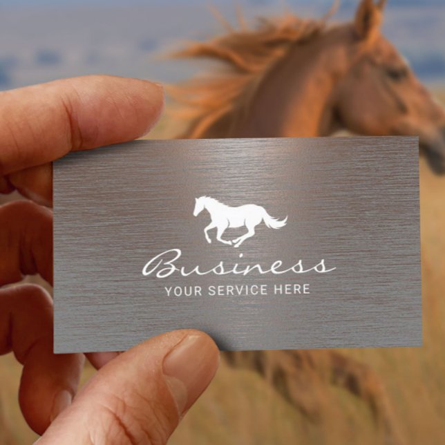 Equine Horse Riding Equestrian Modern Copper Business Card (Creator Uploaded)