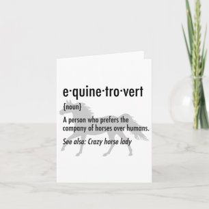 Equine Introvert Funny Horse Lover Gift Shirt  Card