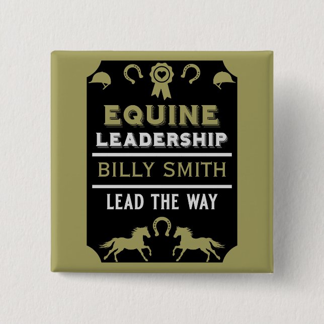 Equine leadership Training 15 Cm Square Badge (Front)