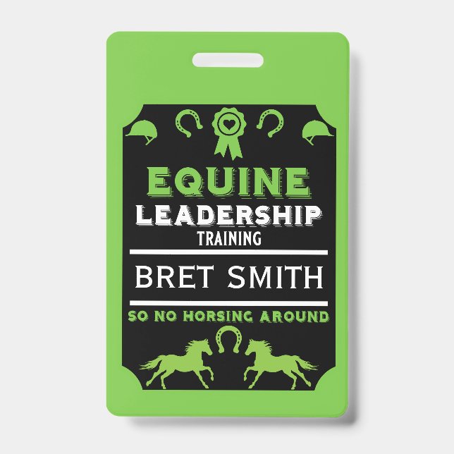 Equine leadership Training ID Badge (Front)