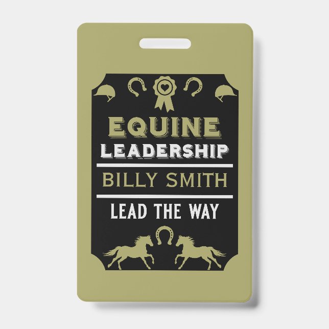 Equine leadership Training ID Badge (Front)