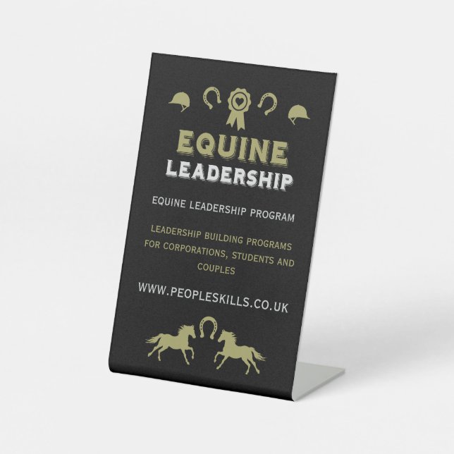 Equine leadership Training Pedestal Sign (Front)