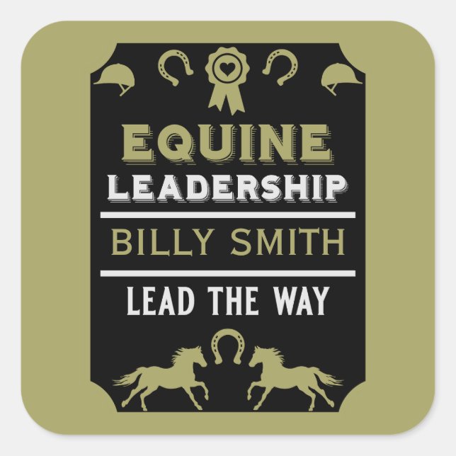 Equine leadership Training Square Sticker (Front)