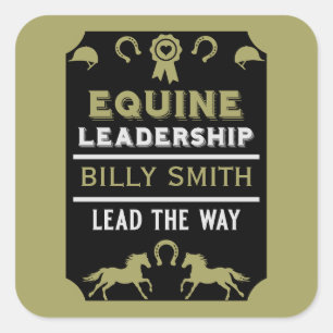 Equine leadership Training Square Sticker