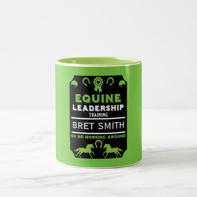 Equine leadership Training Two-Tone Coffee Mug (Center)