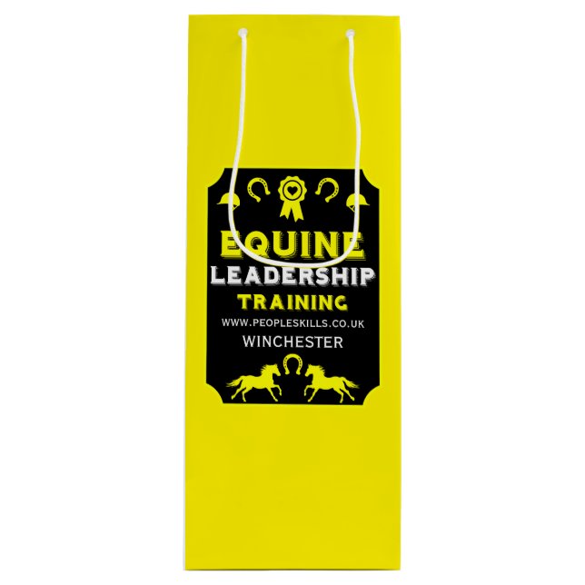 Equine leadership Training Wine Gift Bag (Front)
