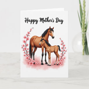 Equine Mothers Day Floral Card