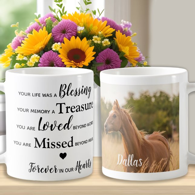 Equine Pet Loss Keepsake Horse Memorial Coffee Mug (Creator Uploaded)