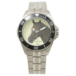 equine portrait of chestnut mare brown horse watch