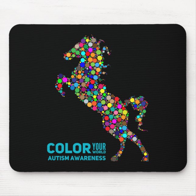 Equine Therapy Autism Awareness Horse Gift  Mouse Pad (Front)