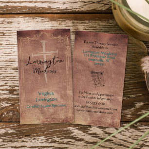 Equine Therapy Horse Ranch Logo Business Card