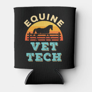 Equine Vet Tech Horse Veterinary Technician Can Cooler