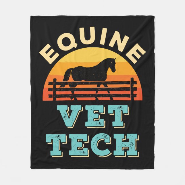 Equine Vet Tech Horse Veterinary Technician  Fleece Blanket (Front)