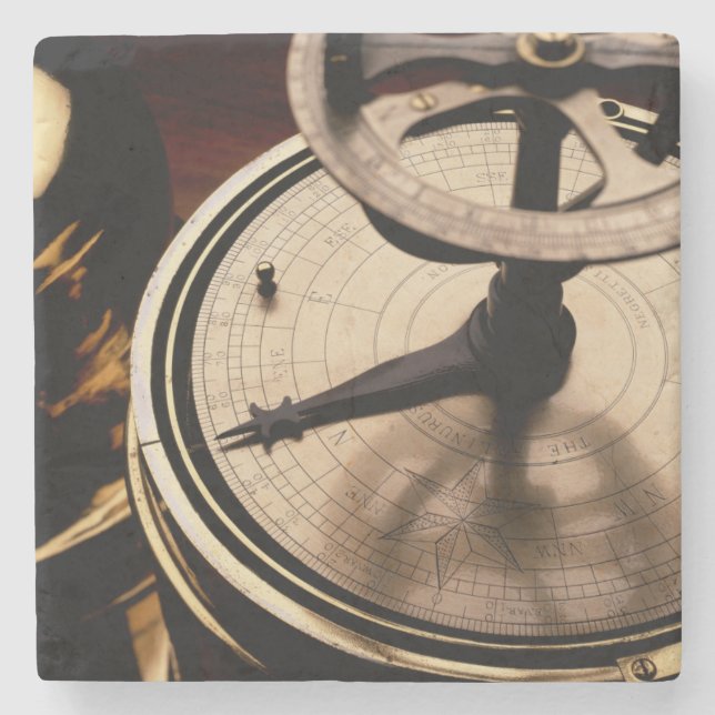 Equinoctial Solar Watch | 1880 Stone Coaster (Front)