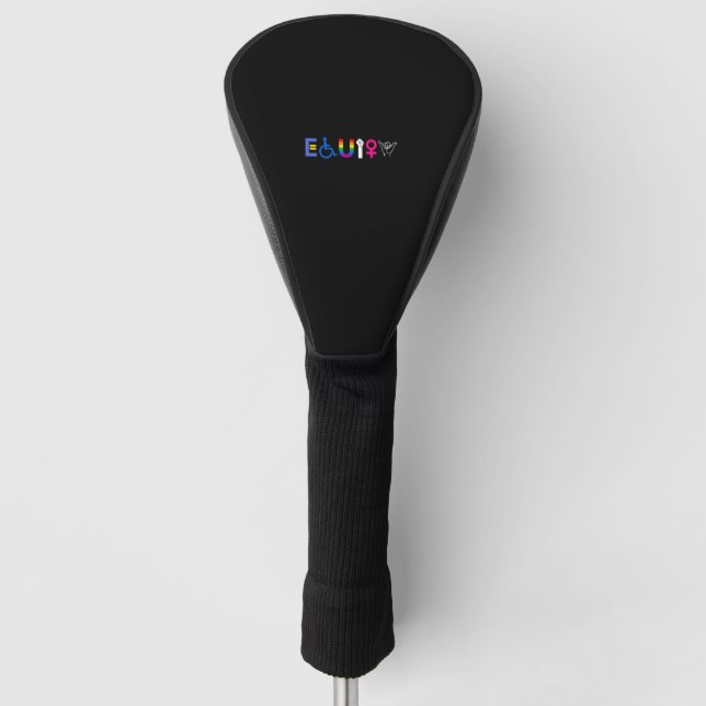 _EQUITY_ Equal Rights LGBTQ Ally Unity Pride Femin Golf Head Cover (Front)