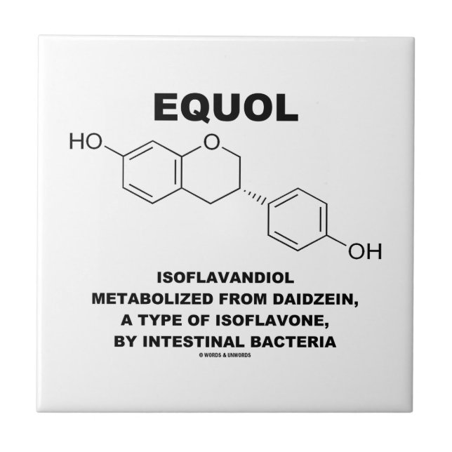 Equol Isoflavandiol Metabolised From Daidzein Tile (Front)