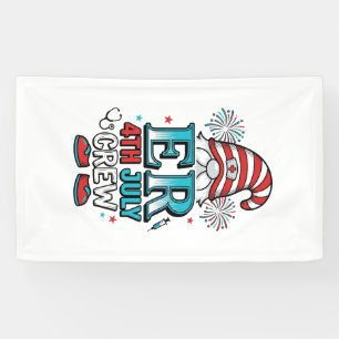 ER 4th July Crew Patriotic Gnome Shirt Design_1 Banner