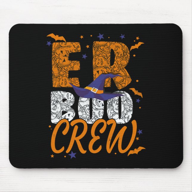 Er Boo Crew Halloween Er Tech Emergency Technician Mouse Pad (Front)