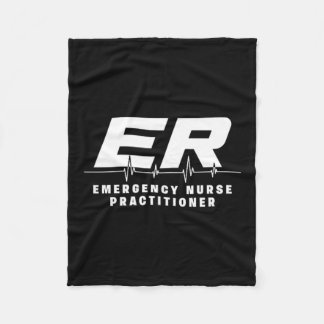 Er Emergency Nurse Practitioner Hospital Medical Fleece Blanket