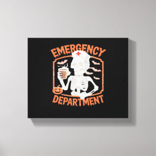 ER Nurse Boo Crew Emergency Room Nurse Halloween C Canvas Print